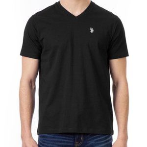 U.S. Polo Assn. Men's V-Neck T-Shirt (Black Heather)